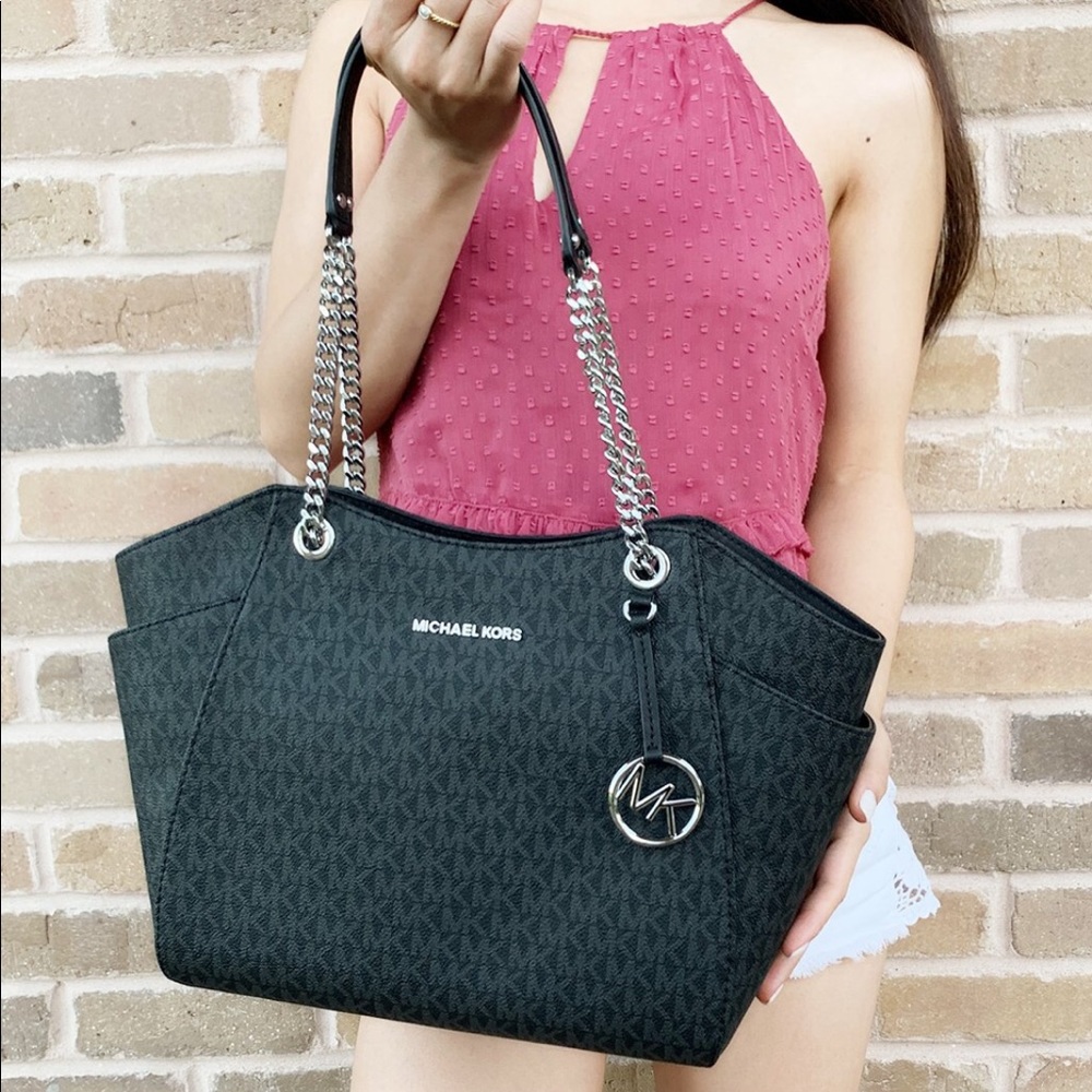 SALE‼️‼️ Michael Kors Large Tote Black MK - Picture 6 of 6